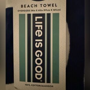 LIFE IS GOOD Beach Towel NWT